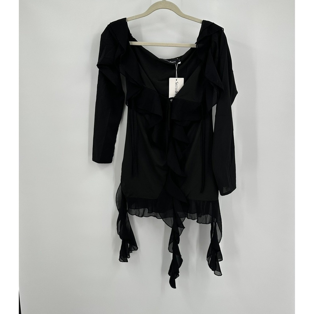 Womens Whimsigoth Dark Coquette Top Size L Goth Fairy Grunge Dark Romance Edgy